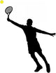 tennis player silhouettes Wall Decal