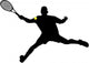 tennis player silhouettes Wall Decal