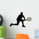 Tennis Player Silhouettes Wall Decal