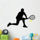 Tennis Player Silhouettes Wall Decal