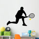 Tennis Player Silhouettes Wall Decal