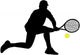 Tennis Player Silhouettes Wall Decal