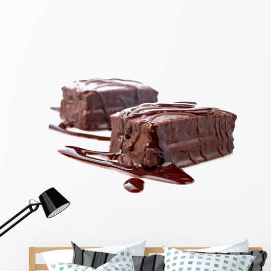 Two Chocolate Cakes With Syrup Wall Decal