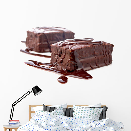 Two Chocolate Cakes With Syrup Wall Decal