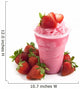 Strawberry smoothie on white background Wall Decal
