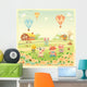 Baby farm animals in the countryside. Isolated vector objects. Wall Mural