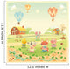 Baby farm animals in the countryside. Isolated vector objects. Wall Mural