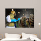 sandblast worker in the workshop Wall Mural