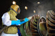 sandblast worker in the workshop Wall Mural