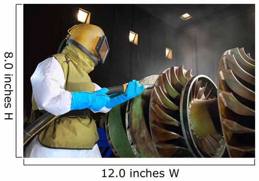 sandblast worker in the workshop Wall Mural