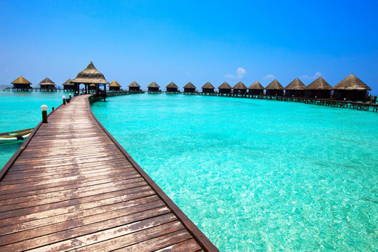 Maldives Villa on Piles on Water Wall Mural