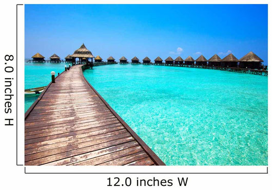 Maldives Villa on Piles on Water Wall Mural