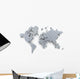 3D World Map Rendering Wall Decal