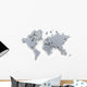3D World Map Rendering Wall Decal
