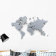 3D World Map Rendering Wall Decal