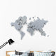 3D World Map Rendering Wall Decal