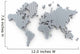 3D World Map Rendering Wall Decal