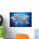 World Map Rendering Wall Mural