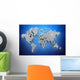 World Map Rendering Wall Mural