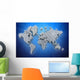 World Map Rendering Wall Mural