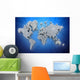 World Map Rendering Wall Mural