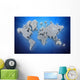 World Map Rendering Wall Mural