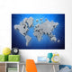 World Map Rendering Wall Mural