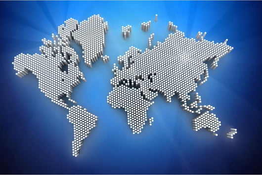world map rendering Wall Mural