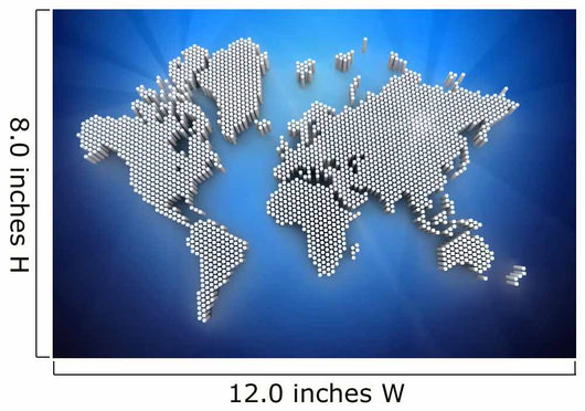 World Map Rendering Wall Mural