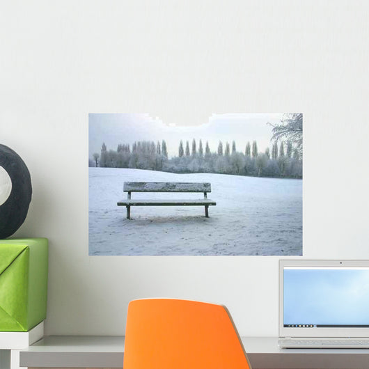 Bench Snow Park Wall Decal