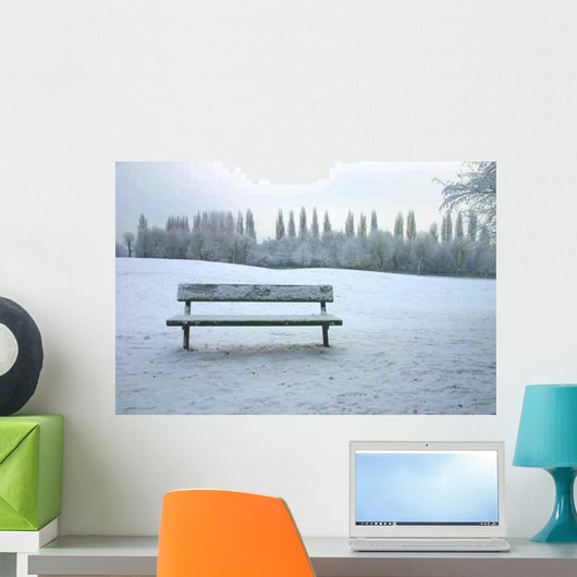 Bench Snow Park Wall Decal