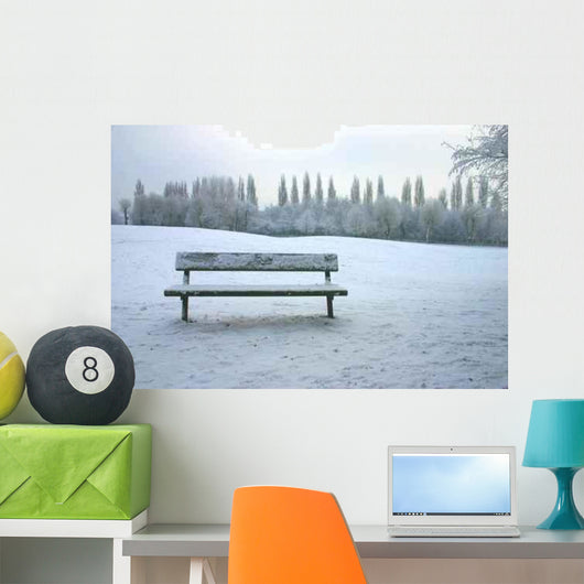 Bench Snow Park Wall Decal