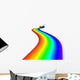 Brush Roller Paints Rainbow Wall Decal