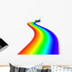 Brush Roller Paints Rainbow Wall Decal