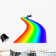 Brush Roller Paints Rainbow Wall Decal