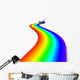 Brush Roller Paints Rainbow Wall Decal
