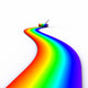 Brush roller paints rainbow Wall Decal