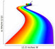 Brush Roller Paints Rainbow Wall Decal