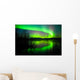 Northern lights mirrored on lake Wall Mural