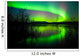 Northern lights mirrored on lake Wall Mural