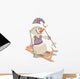 Sweet Skiing Snowman Wall Decal
