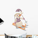 Sweet Skiing Snowman Wall Decal