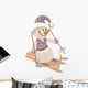 Sweet Skiing Snowman Wall Decal