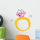 Gold And Diamond Ring Wall Decal