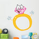 Gold And Diamond Ring Wall Decal