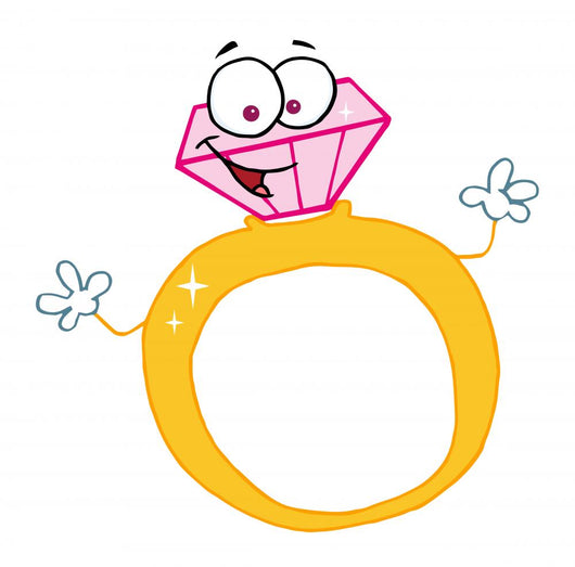 Gold And Diamond Ring Wall Decal