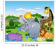 African Landscape With Four Animals Wall Mural