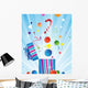 Gift Box and Christmas Decorations Wall Mural