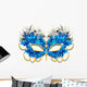 Blue Mardi Gras Mask Wall Decal