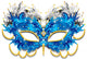 Blue Mardi Gras Mask Wall Decal